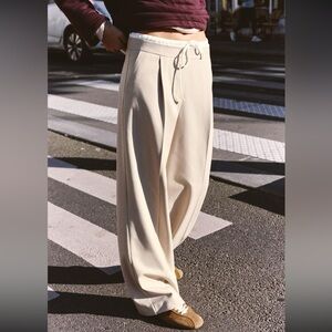 Zara double waist wide leg pant